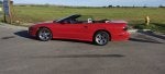 1995 Firebird Trans Am Convertible 60k Red/White Leather.Int. and white top. Red\Red badging